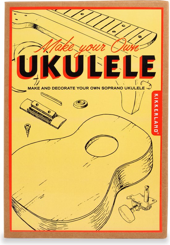 Kit Ukulele à monter soi-même Kikkerland - cadeau original pour un musicien