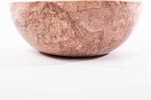Roze natuursteen travertijn waskom 40 cm - Woodson and Stone