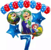 Super Mario Ballon Set Cartoons Folie Ballon Verjaardag Partij Decoratie Kinderen Speelgoed Set 6 delig Nummer 7