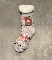 Christmas socks by apollo grey one size (36-41) kerstsokken