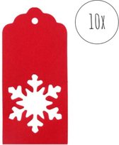 Kerstcadeau Naam Labels - Cadeaulabels - Kerstmis Kado Gift Tags - Sneeuwvlokje - 20 Stuks