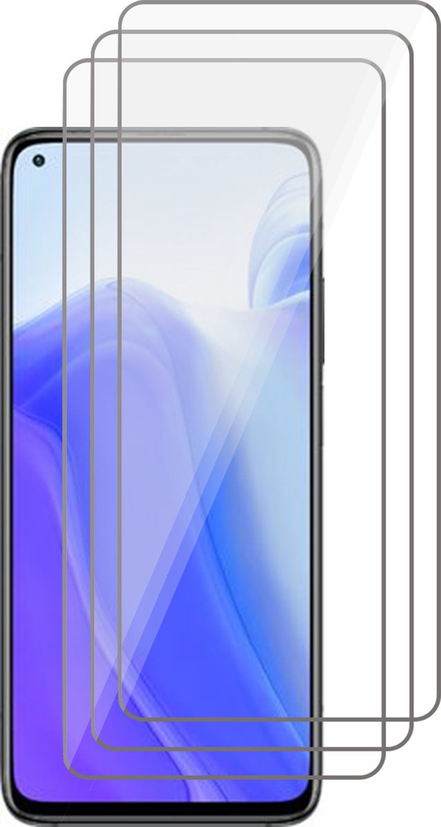 Screenprotector geschikt voor Xiaomi Mi 10T - Screen Protector Glas - 3 stuks