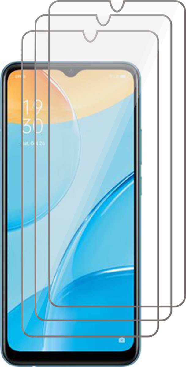 Screenprotector geschikt voor Oppo A15 - Beschermglas Screen Protector Glas - 3 stuks