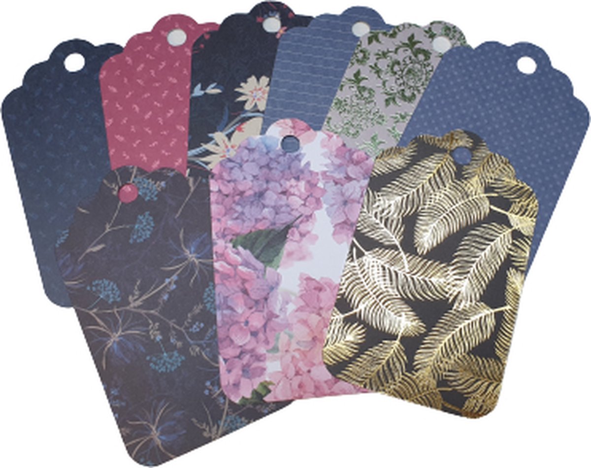 50x cadeaulabels/ naamlabels in diverse leuke en vrolijke motiefjes