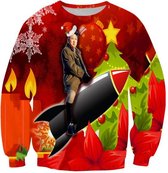 Kim Rocketman Un kerst trui Maat: M - Superfout foute kersttrui collectie