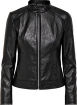 Jacqueline de Yong Jas Jdyemily Faux Leather Jacket Otw Noos 15241382 Black Dames Maat - 38