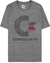 Commodore 64 Heren Tshirt -M- Logo Grijs