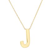 Fate Jewellery FJ4109 - Letter J - 925 zilver - goud verguld - 45cm +5cm