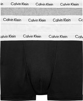 Calvin Klein Heren Low Rise Boxershorts 3-pack Zwart Wit Grijs maat XS