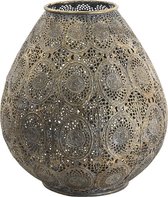 Windlicht Ø 24*27 cm Koperkleurig Ijzer Rond Kaarsenhouder Sfeerverlichting