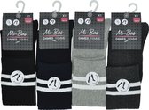 Dames KNIEKOUS - Grijs- 3 paar - one size - losse elastiek - 78% katoen - met strepen chaussettes socks