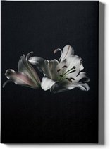 Walljar - Witte Lelies - Muurdecoratie - Canvas schilderij