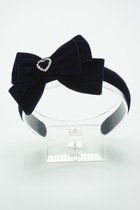 Fluweel luxe haarband – Marine blauw fluweel – Luxe haarband – Luxe accessoire - Haarstrik - Bows and Flowers