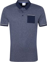 Blue Industry - Polo M25 Melange Donkerblauw - XL - Modern-fit