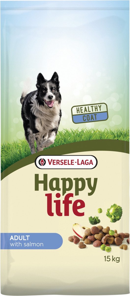 Happy Life Adult - Saumon - Aliments pour chiens - 15 kg | bol