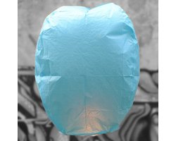 Volanterna® – 1 Blauwe Wensballon – Milieubewust en Veilig – Vliegende Papieren Lantaarn – UFO Ballon – Zweeflantaarn – Wens Ballon