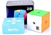 Afbeelding van het spelletje MoYu Meilong 2x2 M speed cube magnetisch - Stickerless - Draai Kubus Puzzel - Magic Cube