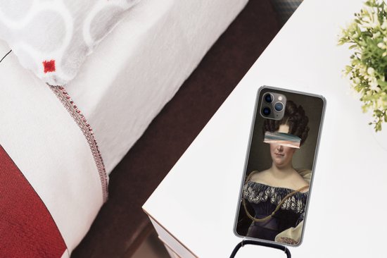 Coque avec cordon iPhone 11 Pro - Peinture - Peinture - Arc-en-ciel - Siliconen - Bandoulière - Coque arrière avec cordon - Coque pour téléphone avec cordon - Coque avec corde