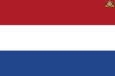 Partychimp Nederlandse Vlag Nederland - 90x150 Cm - Polyester - Rood/Wit/Blauw