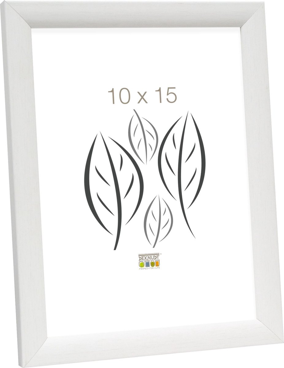 Deknudt Frames fotolijst S54SF1 - witte schilderlook - hout - 10x15 cm