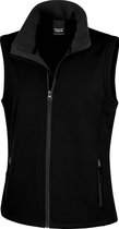 Softshell casual bodywarmer zwart voor dames - Outdoorkleding wandelen/zeilen - Mouwloze vesten L