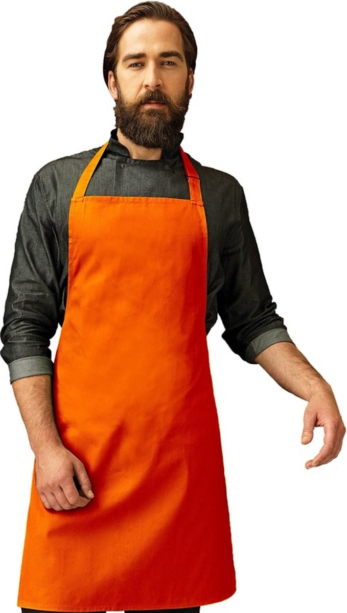 Oranje barbecue schort