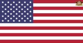 Partychimp Verenigde Staten Vlag USA Amerika - 90x150 Cm - Polyester - Rood/Wit/Blauw