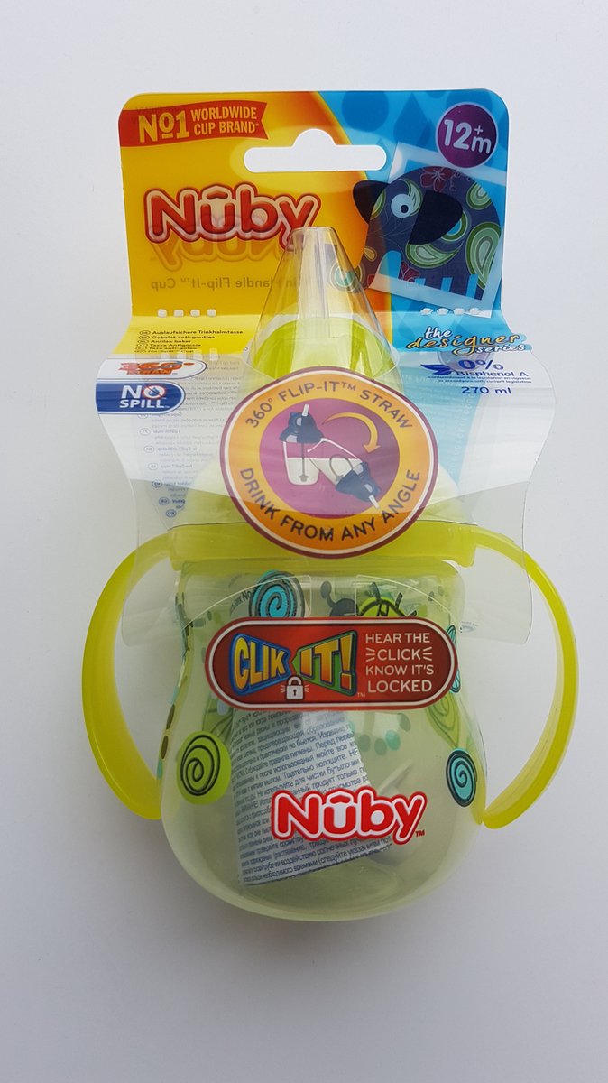 Goedkoopste Nuby Designer Series Antilekbeker Met 360° Rietje 270ml Groen