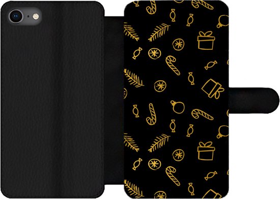 Étui pour téléphone iPhone 7 Bookcase - Noël - Cadeau - Snoep - Avec compartiments - Étui portefeuille avec fermeture magnétique