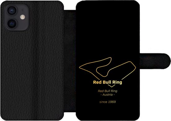 Étui pour téléphone iPhone 12 Bookcase - Red Bull Ring - Autriche - Circuit - Avec compartiments - Étui portefeuille avec fermeture magnétique - Cadeau pour mari