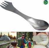 Usables Spork - 3 in 1 - Bestekset - Mes, vork en lepel - milieuvriendelijk - roestvrijstaal - RVS - duurzaam - hiking - camping - herbruikbaar