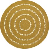 Nattiot - Bibek Mango Small Rond Vloerkleed/Tapijt - Diameter 110cm