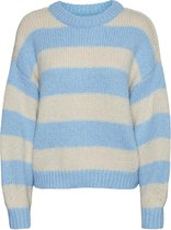 Vero Moda Trui Vmnewwine Ls O-neck Stripe Blouse Ga Boo 10257797 Blue Bell/birch Dames Maat - M