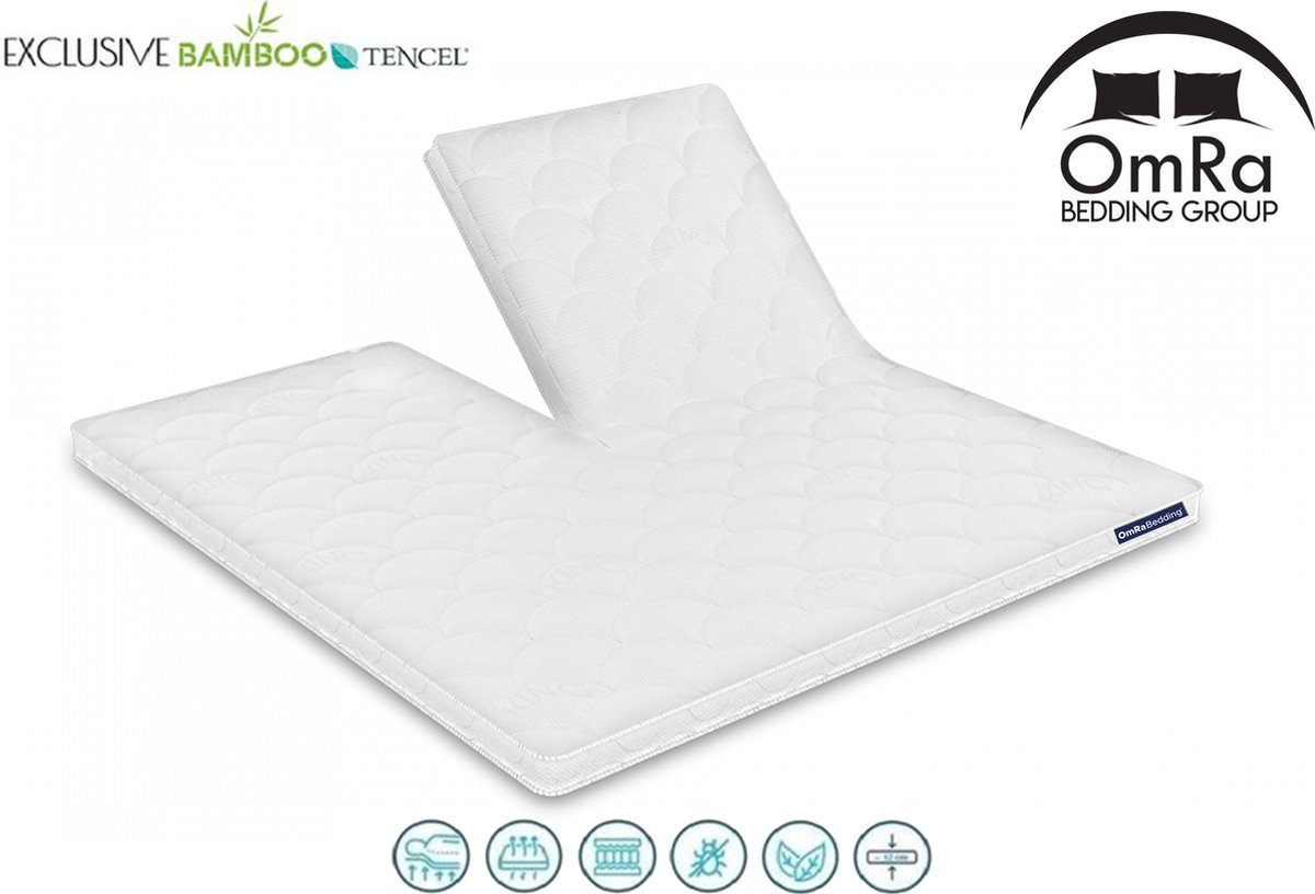 Splittopdek Matras - Latex splittopper - 7cm - 180x210cm split