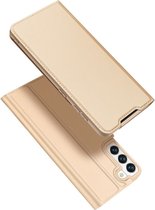 Dux Ducis - Samsung Galaxy S22 - Portemonnee Hoesje - Goud