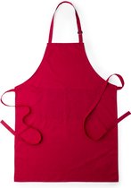 Keukenschort - Schorten - Keuken - Keukentextiel - Mannen - Vrouwen - rood