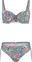 2 delige beugel bikini maat 40D olijfkleurig