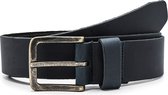 Aykon Heren Riem Leer / Broekriem - 45092 - Breedte 4 cm - Blauw - Lengte 85 cm