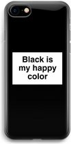 CaseCompany® - iPhone SE 2020 hoesje - Black is my happy color - Soft Case / Cover - Bescherming aan alle Kanten - Zijkanten Transparant - Bescherming Over de Schermrand - Back Cover