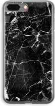 Case Company® - iPhone 8 Plus hoesje - Zwart Marmer 2 - Soft Case / Cover - Bescherming aan alle Kanten - Zijkanten Transparant - Bescherming Over de Schermrand - Back Cover