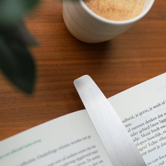 Marque-page en métal et acier inoxydable Office - argenté - marque-page - livres - lecture