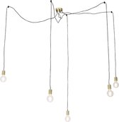 QAZQA cavalux - Moderne Hanglamp - 5 lichts - Ø 52 cm - Goud/messing -  Woonkamer | Slaapkamer | Keuken
