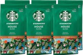 Starbucks® House Blend Medium Roast Gemalen Filterkoffie - 6 x 200 gram
