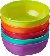Vital baby - eetbakje - babykom - kunststof - kleurrijk - BPA vrij - set van 5 stuks