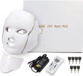 O'melon Professioneel LED gezichtsmasker - 7 kleuren Lichttherapie - Gezichtsmasker - LED masker beauty - Huidverjongingsapparaat - Gezichtsbehandeling - Huidverzorging masker - Pu