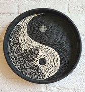 Muurdecoratie Ying/Yang zwart/wit