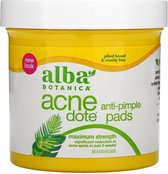 Alba Botanica, Acnedote Anti-Pimple Pads, Acnecontrole in één stap, 60 Textured Pads Acne verzorging - Gezonde huid - salicylic acid.