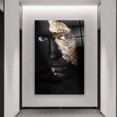 Wallyard - Golden Skin - Wall art - Schilderij - 80x120 cm - Premium glass - Incl. muur bevestiging