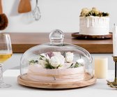 Yuya - Draaibaar Houd Taartplateau Met Glas Deksel - Luxe Houd Plateau