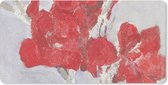 Bureaumat - Rode gladiolen - Piet Mondriaan - 80x40 - Muismat